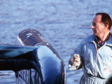 British Speed Enthusiast Donald Campbell Breaks World Water Speed Record in Lake District Photographie