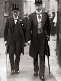 Winston Churchill MP on the Day of His Marriage to Clementine Churchill with Mr Harcourt Photographie