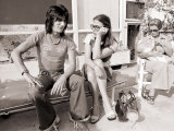 Ronnie Wood of the Rolling Stones at Malibu Beach Home in Califonia, USA Fotografie-Druck