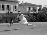 Miss Helen Wills Playing Tennis at Cannes in France February 1926 Photographic Print
