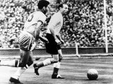 Stanley Matthews in Action For England Against Brazil c.1952 Fotografie-Druck