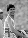 Olympic Games 1984 la Sebastain Coe Athletic After Winning His Middle Distance Race Lámina fotográfica