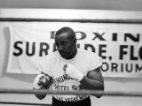 Training Shots Leading Up to Boxing Heavyweight Title Fight Between Sonny Liston and Cassius Clay Fotografisk tryk Training Shots Leading Up to Boxing Heavyweight Title Fight Between Sonny Liston and Cassius Clay Fotografisk tryk