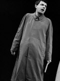 Rowan Atkinson During Royal Variety Show Rehearsals 1984 in Raincoat Photographic Print