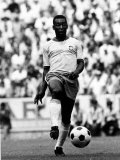 World Cup Group 3 Match in Guadalajara Mexico. 7th June 1970 England 0 Vs Brazil 1, Brazil's Pele Fotografie-Druck