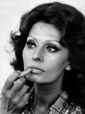 Sophia Loren Actress October 1985 Fotografisk tryk Sophia Loren Actress October 1985 Fotografisk tryk