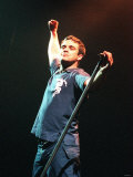Robbie Williams Singer on Stage in Glasgow Fotografie-Druck