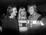 James Hunt with Barry Sheene and His Girlfriend Stephanie Mclean at Brands Hatch Photographic Print