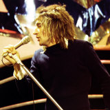 Rod Stewart - Pop Star - the Faces in Rehearsals at the White City Studios of Top of the Pops Photographie