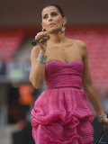 Nelly Furtado Performing at the Princess Diana Memorial Concert at Wembley Stadium Lámina fotográfica