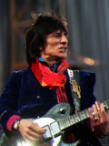 Rolling Stones Ronnie Wood on Stage at Murrayfield Fotografie-Druck