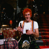 Russ Abbot Comedian November 1994 Dressed as Jimmy Wearing Kilt Holding Bottle of Beer Photographic Print