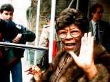 Ella Fitzgerald Singer Opening New Jazz Radio Station Waving Fur Coat Glasses Photographic Print