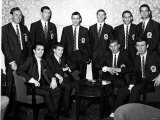 Scotland X1 Football Squad, May 1967. Pictured Before World Tour. Bobby Brown Football Manager Lámina fotográfica Scotland X1 Football Squad, May 1967. Pictured Before World Tour. Bobby Brown Football Manager Lámina fotográfica