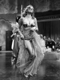 Actress Anita Ekberg Filming at Elstree Studios, 1955 Photographie