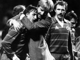 Aad de Mos Celebrating Goal with Johan Cruyff September 1982 Photographic Print