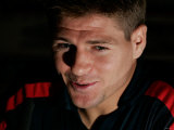 Steven Gerrard at the England Press Conference at Old Trafford, Manchester. August 2006 Photographie