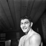 Jack Gardner, New British and Empire Heavy Weight Boxing Champion at Jack Solomans Gym Fotografisk tryk Jack Gardner, New British and Empire Heavy Weight Boxing Champion at Jack Solomans Gym Fotografisk tryk