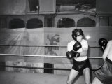Boxing Manual Ortiz Usa, World Bantemweight Champion Training at Belle Vue, Manchester Fotografisk tryk Boxing Manual Ortiz Usa, World Bantemweight Champion Training at Belle Vue, Manchester Fotografisk tryk