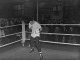 Boxing Joey Maxim American Boxer Training at Jack Solomons Gym, 1950 Fotografisk tryk Boxing Joey Maxim American Boxer Training at Jack Solomons Gym, 1950 Fotografisk tryk