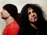 Rock Guitarist Slash in Glasgow to Play with His New Band Velvet Revolver with Dave Kushner Fotografisk tryk