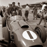 British Grand Prix Silverstone Peter Collins in His Ferrari Wins the Race Photographic Print