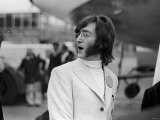 John Lennon at Heathrow Airport Off to India February 1968 Photographic Print