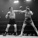 Chris Finnegan vs Johnny Frankham Boxing For British Title Lámina fotográfica
