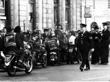 Mods and Rockers with Motorbikes Photographic Print