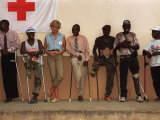 Princess Diana January 2001 Visits Landmine Victims at Orthopedic Centre Ruanda Angola Photographie