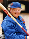 Benny Hill Actor Comedian in a Baseball Outfit Holding a Baseball Bat Photographic Print