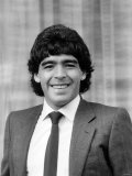 In London Argentina's Diego Maradona Before the Match at White Hart Lane. May 1986 Photographic Print
