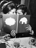 Actor Roger Moore with Bride Actress Luisa Mattiolli at the White Elephant Club Restaurant Photographic Print