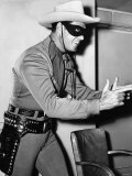 Actor Clayton Moore Plays the Lone Ranger in the Televisin Program Minus His Guns Photographie