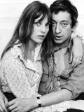 Serge Gainsbourg Actor with Actress Jane Birkin in Their Chelsea Home Fotografická reprodukce Serge Gainsbourg Actor with Actress Jane Birkin in Their Chelsea Home Fotografická reprodukce