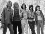 The Rolling Stones Pop Group 1969 Mick Jagger and Keith Richards in Hyde Park Fotografiskt tryck