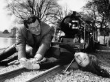 Diana Rigg Actress with Actor Patrick Macnee in the ABC Series the Avengers Photographie