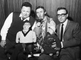 Actor Peter Sellers with Harry Secombe and Spike Milligan Preparing For Radio Show "The Goons" Photographic Print