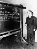 Professor Albert Einstein Giving a Lecture at the Carnegie Institute of Technology in Pittsburgh Photographie