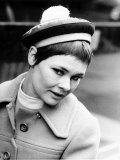 Actress Judi Dench Modelling Christian Dior Hat from the Spring Collection Called 'Cabaret' Photographic Print