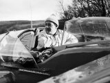 Donald Campbell Sitting in His Speedboat Bluebird Photographie