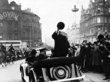 Winston Churchill WWII Prime Minister Visiting Liverpool Photographie