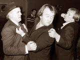 Comedian Mel Smith with George Cole and Dennis Waterman During Filming of "Minder" Photographic Print