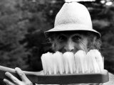 Bruce Forsyth Entertainer on the Golf Course at Wentworth with an Extra Club, a Pink Toothbrush Photographic Print