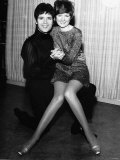 Cliff Richard Actor and Singer with Cilla Black Sitting on His Knee Lámina fotográfica