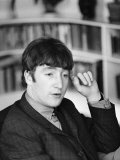 The Beatles: 1963 John Lennon at Home of Donald Zec Mirror Reporter Photographie