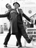 George Cole Actor in Scene with Co Star Gary Webster in Scene from Television Program Minder Photographic Print