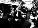Michael Caine Actor Sits on Tube Starring in the Film Scrabble Photographie