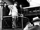 Winston Churchill and Daughter at Niagara Falls on the Observation Platform Photographie