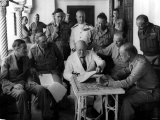 Churchill in North Africa at the Allied Planning Conference Taken at Allied Force Heaquarters Photographie